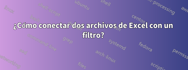 ¿Cómo conectar dos archivos de Excel con un filtro?