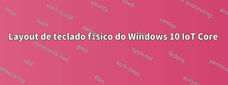 Layout de teclado físico do Windows 10 IoT Core