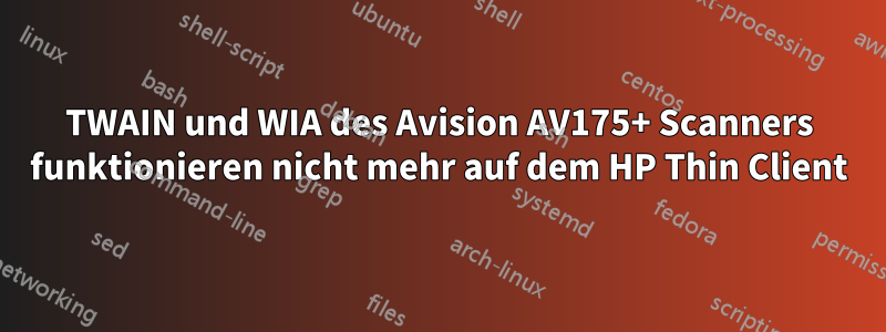 TWAIN und WIA des Avision AV175+ Scanners funktionieren nicht mehr auf dem HP Thin Client