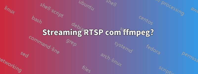 Streaming RTSP com ffmpeg?