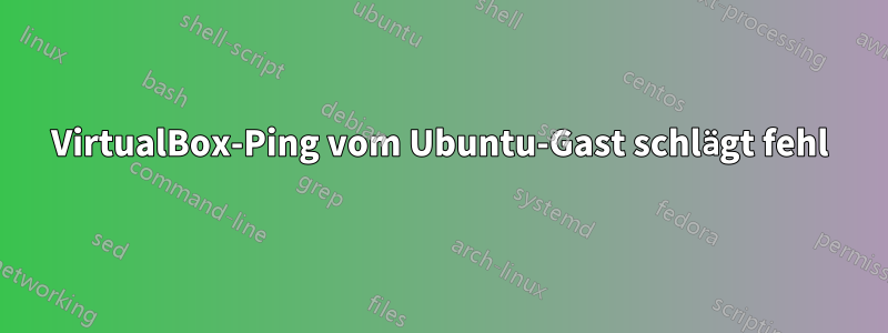 VirtualBox-Ping vom Ubuntu-Gast schlägt fehl