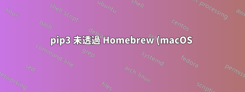 pip3 未透過 Homebrew (macOS) 安裝最新的 python3