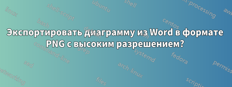 Экспортировать диаграмму из Word в формате PNG с высоким разрешением?