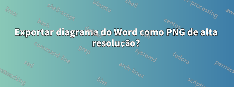 Exportar diagrama do Word como PNG de alta resolução?