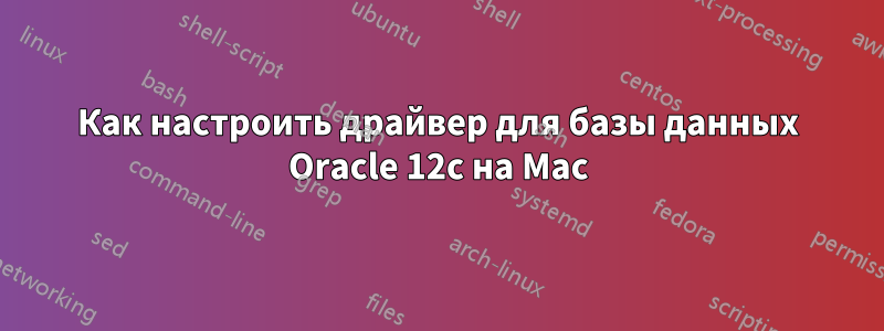 Как настроить драйвер для базы данных Oracle 12c на Mac