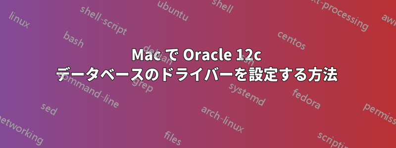 Mac で Oracle 12c データベースのドライバーを設定する方法