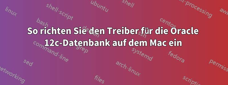 So richten Sie den Treiber für die Oracle 12c-Datenbank auf dem Mac ein