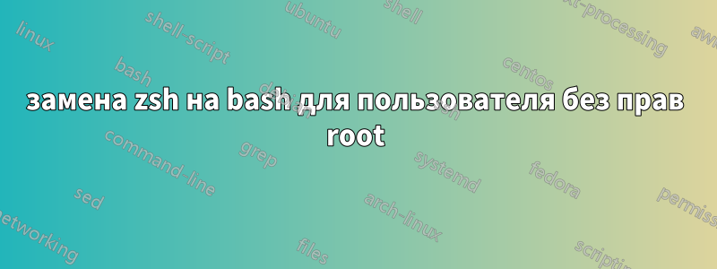 замена zsh на bash для пользователя без прав root