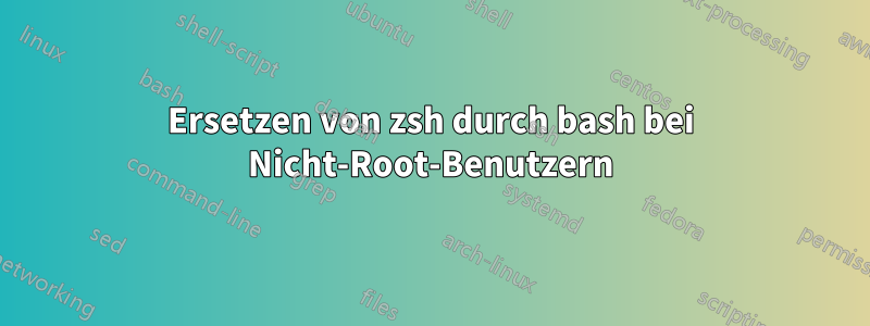 Ersetzen von zsh durch bash bei Nicht-Root-Benutzern