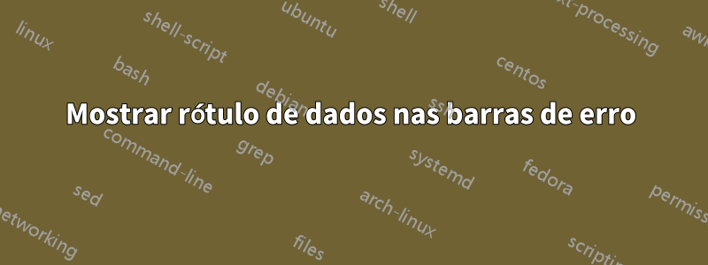 Mostrar rótulo de dados nas barras de erro