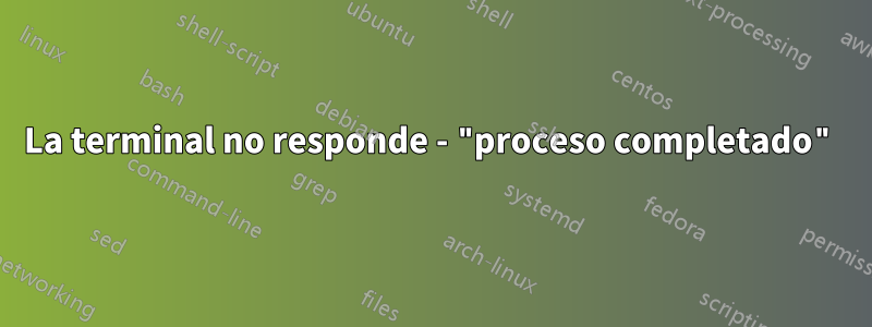 La terminal no responde - "proceso completado"