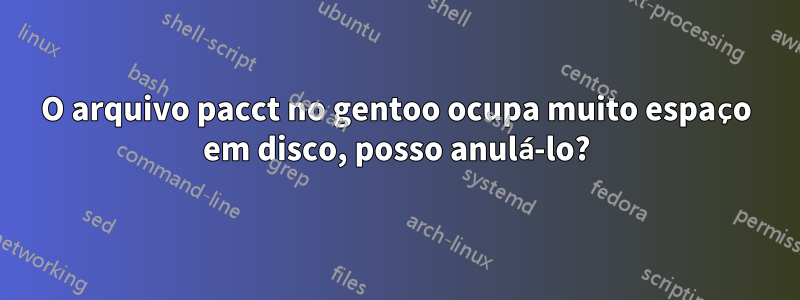 O arquivo pacct no gentoo ocupa muito espaço em disco, posso anulá-lo?