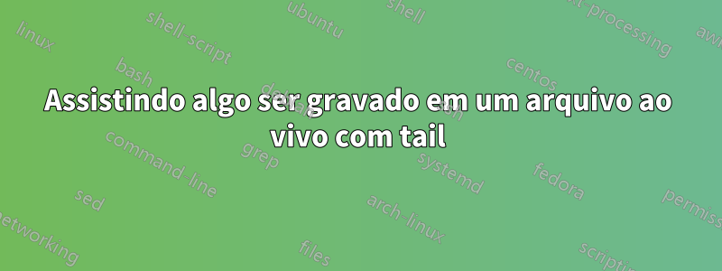 Assistindo algo ser gravado em um arquivo ao vivo com tail