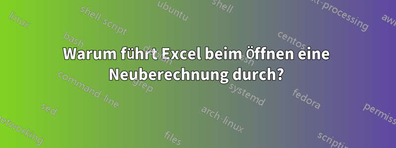 Warum führt Excel beim Öffnen eine Neuberechnung durch?