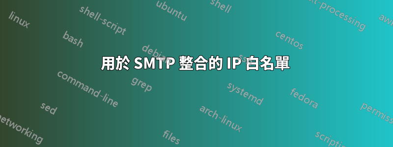 用於 SMTP 整合的 IP 白名單