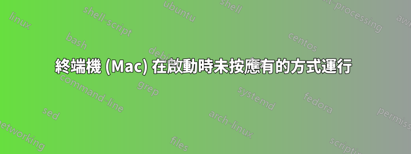 終端機 (Mac) 在啟動時未按應有的方式運行