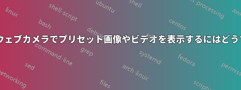 ノートパソコンのウェブカメラでプリセット画像やビデオを表示するにはどうすればよいですか?