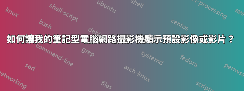 如何讓我的筆記型電腦網路攝影機顯示預設影像或影片？