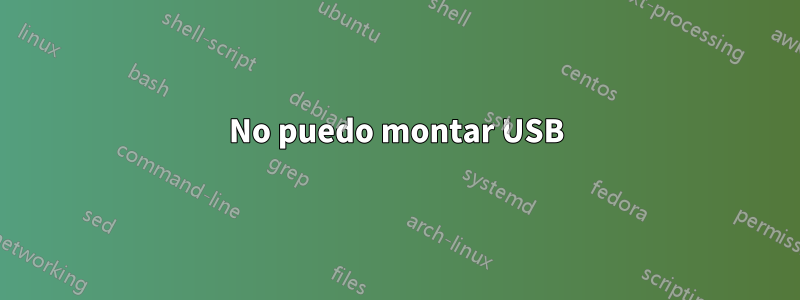 No puedo montar USB