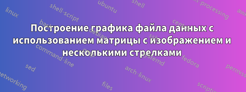 Построение графика файла данных с использованием матрицы с изображением и несколькими стрелками