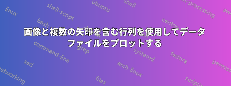 画像と複数の矢印を含む行列を使用してデータ ファイルをプロットする