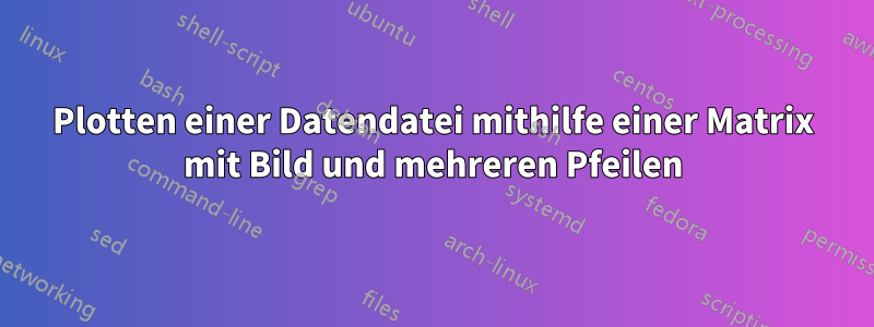 Plotten einer Datendatei mithilfe einer Matrix mit Bild und mehreren Pfeilen