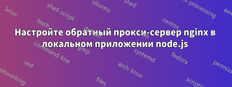 Настройте обратный прокси-сервер nginx в локальном приложении node.js