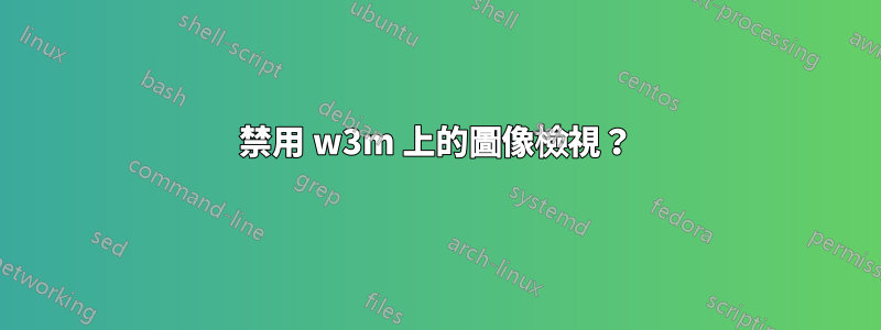 禁用 w3m 上的圖像檢視？