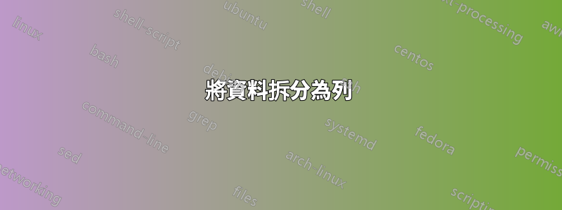 將資料拆分為列
