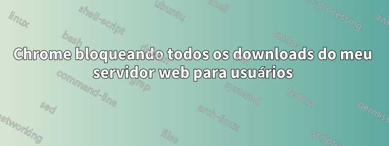 Chrome bloqueando todos os downloads do meu servidor web para usuários