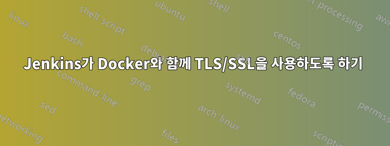Jenkins가 Docker와 함께 TLS/SSL을 사용하도록 하기