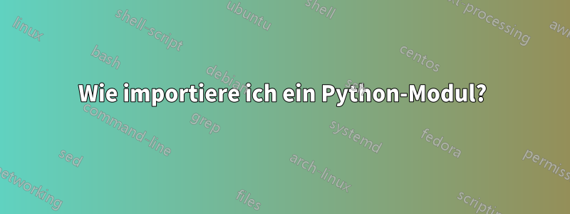 Wie importiere ich ein Python-Modul?