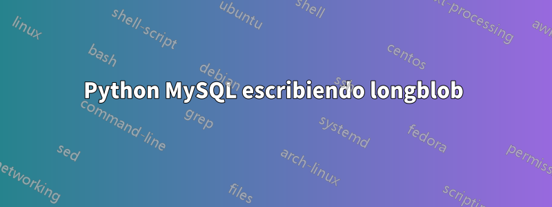 Python MySQL escribiendo longblob