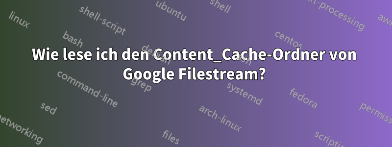 Wie lese ich den Content_Cache-Ordner von Google Filestream?