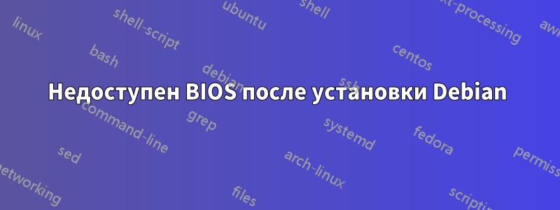 Недоступен BIOS после установки Debian