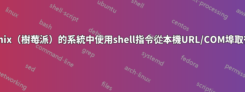 如何在基於unix（樹莓派）的系統中使用shell指令從本機URL/COM埠取得mpeg流？