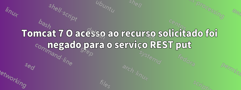 Tomcat 7 O acesso ao recurso solicitado foi negado para o serviço REST put