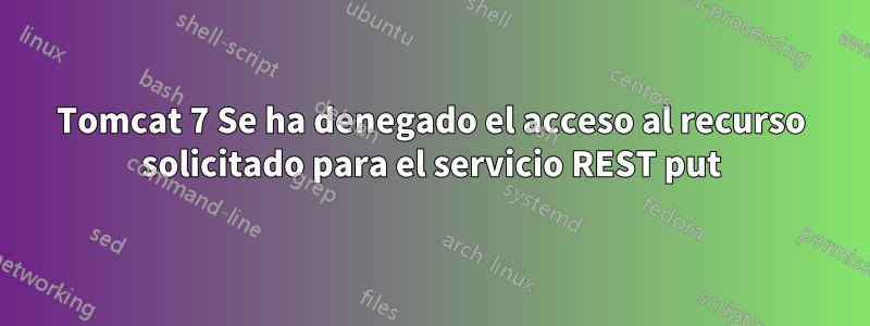 Tomcat 7 Se ha denegado el acceso al recurso solicitado para el servicio REST put