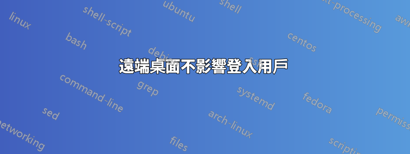 遠端桌面不影響登入用戶