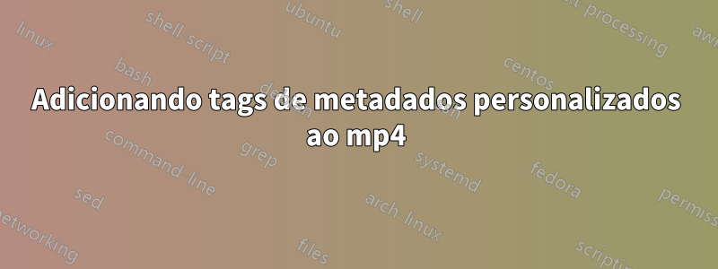 Adicionando tags de metadados personalizados ao mp4