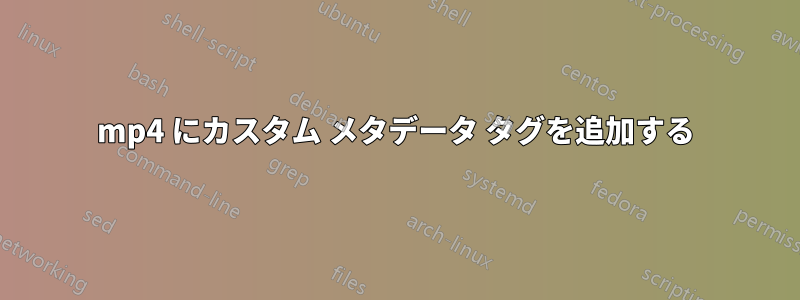 mp4 にカスタム メタデータ タグを追加する