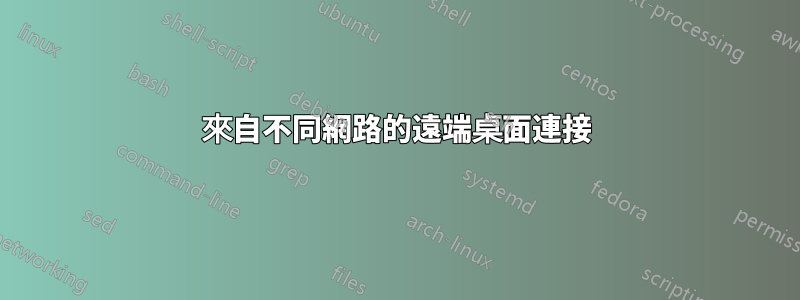 來自不同網路的遠端桌面連接