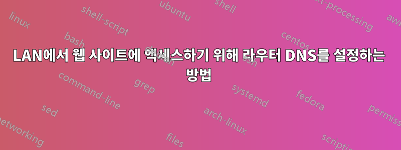 LAN에서 웹 사이트에 액세스하기 위해 라우터 DNS를 설정하는 방법