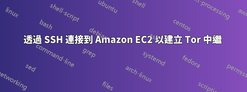 透過 SSH 連接到 Amazon EC2 以建立 Tor 中繼