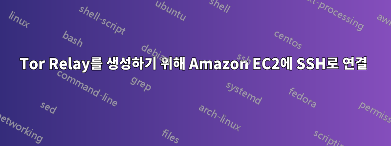 Tor Relay를 생성하기 위해 Amazon EC2에 SSH로 연결