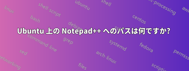 Ubuntu 上の Notepad++ へのパスは何ですか?