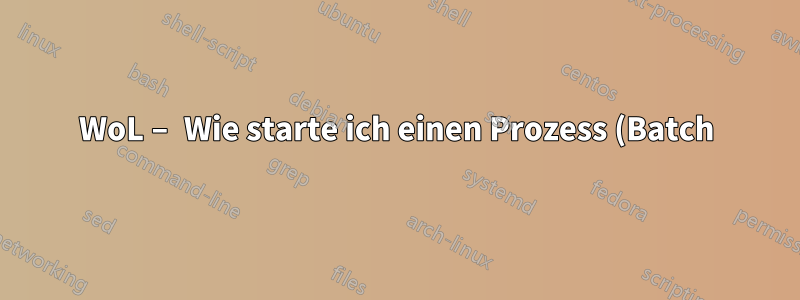 WoL – Wie starte ich einen Prozess (Batch), nachdem Windows 10 ausgeführt wird?