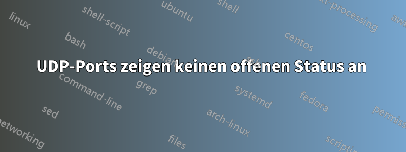 UDP-Ports zeigen keinen offenen Status an