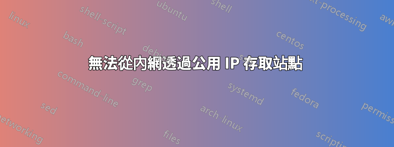 無法從內網透過公用 IP 存取站點