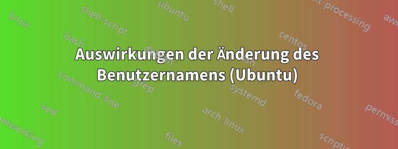 Auswirkungen der Änderung des Benutzernamens (Ubuntu)